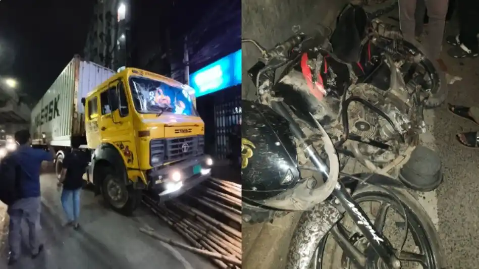 মগবাজারে লরির ধাক্কায় মোটরসাইকেল আরোহী নিহত, আহত ২