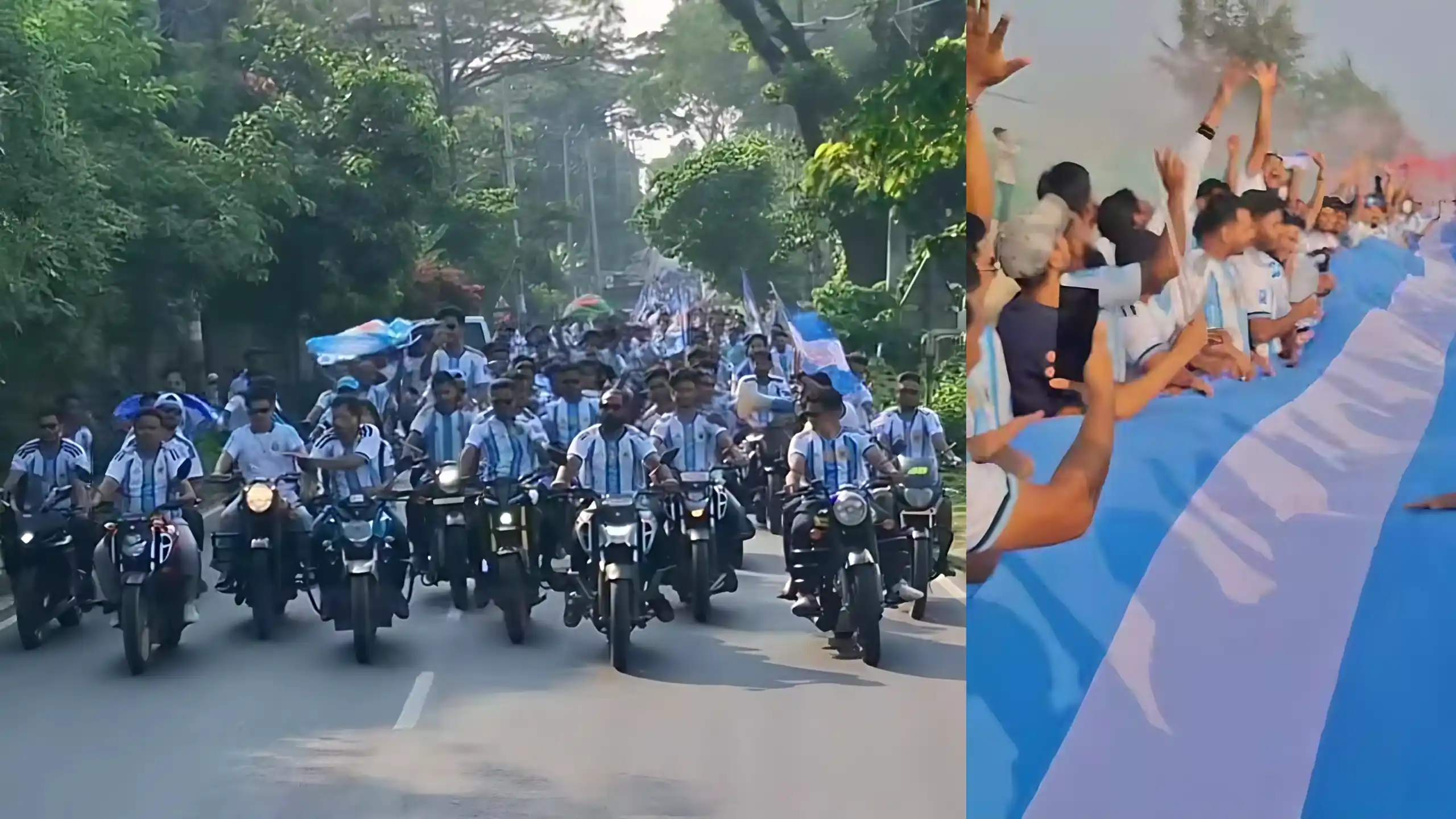 আর্জেন্টিনার নীল-সাদা রঙে রাঙল টেকনাফ