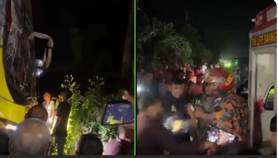 টাঙ্গাইলের মধুপুরে বাস-ট্রাক সংঘর্ষে নিহত ৩, আহত ১০