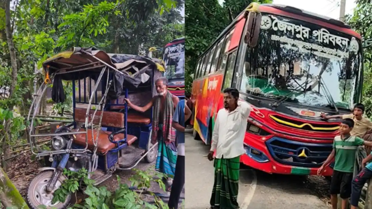 চাঁদপুরে অটোরিকশাকে বাসের ধাক্কা, নারী যাত্রী নিহত